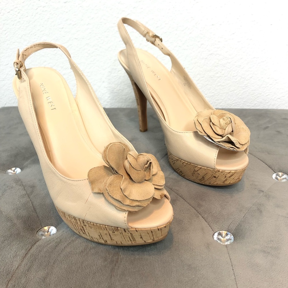 Nine West sling back heels